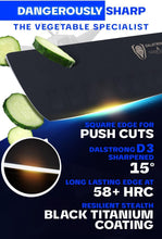 Load image into Gallery viewer, High-Performance 7-Inch Nakiri Knife - Black Titanium Coated &amp; Comfortable Grip