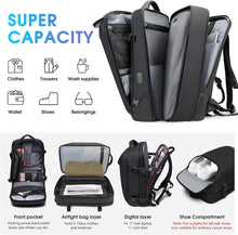 Load image into Gallery viewer, Water-Resistant 50L Compression Backpack with Laptop Compartment - Travel Ready