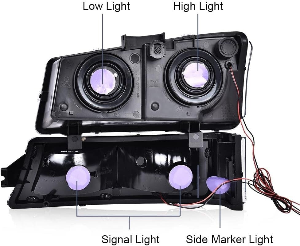 Direct Bolt-On Chrome Headlight Assembly for 2003-2006 Chevy Silverado 1500/2500