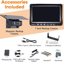 Load image into Gallery viewer, Wireless 7” HD 1080P Solar RV Backup Camera - No Install, Long Battery Life