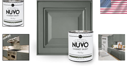 Transform Your Cabinets with Nuvo Olde Sage Paint - 31 Oz Low Odor, Satin Finish