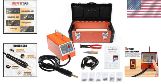 Efficient 5-Level Adjustable Plastic Welding Kit with 600 Staples for Repairs