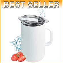 Load image into Gallery viewer, Premium 2L Vacuum-Insulated Pitcher - Elegant White Icing for Hot &amp; Cold Drinks