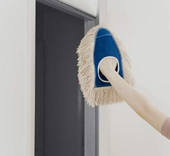 Versatile Cotton Dry Mop with Frame & Adjustable Handle for Hard-to-Reach Areas