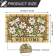 Load image into Gallery viewer, Stylish 24x36 Heavy-Duty Outdoor Mat with Dragonfly Design - Indoor/Outdoor Use