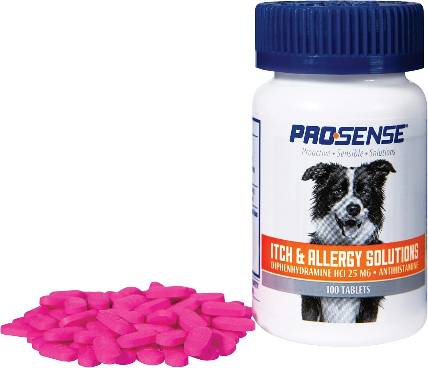 Chewable Antihistamine Allergy Relief for Dogs - 100 Tablets, 12 Packs Available