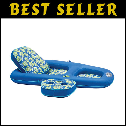 Luxury 2-in-1 Recliner Pool Float: Adjustable Lounge with Carry Caddy – Adults