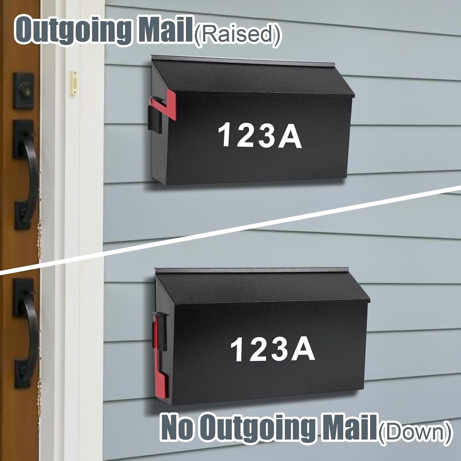 Large Capacity Wall Mailbox - Rust-Resistant with Easy Installation & Flag