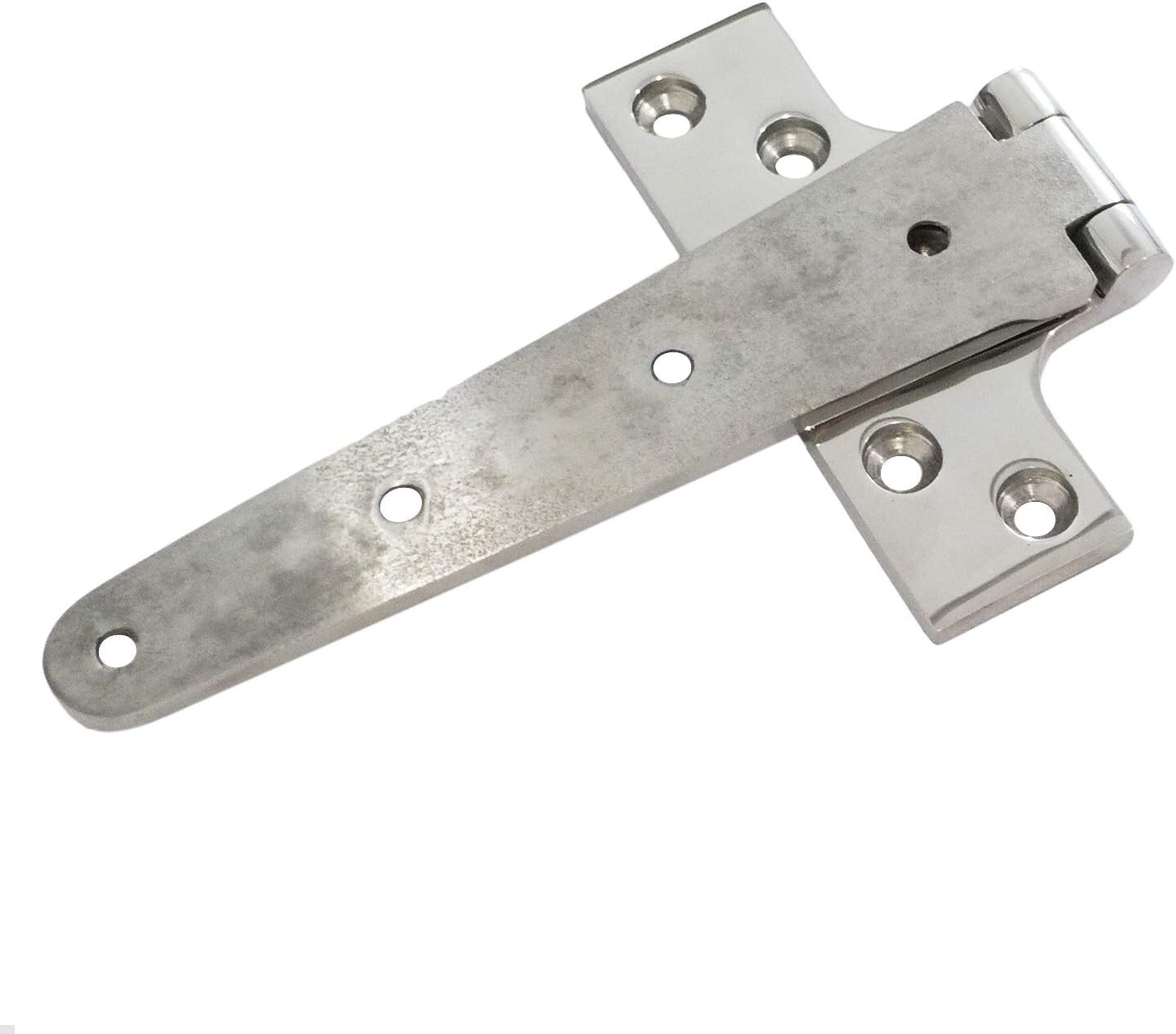8" Heavy Duty Cast Strap Hinges - 316 Stainless Steel Marine Grade, Set of 2