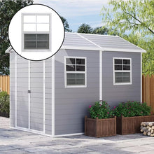Load image into Gallery viewer, Weather-Resistant 2-Pack Small Aluminum Shed Windows with Adjustable Ventilation