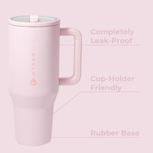 Load image into Gallery viewer, Traveler 40 oz Leak-Resistant Water Bottle with Flip Straw - Pink Sand Charm