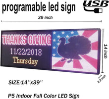 Load image into Gallery viewer, Durable 39x14” Programmable LED Sign - Custom Scrolling Display for Promotion