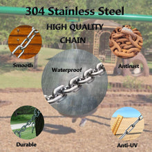 Load image into Gallery viewer, 6.5ft Heavy Duty Stainless Steel Link Chain - 5/16in, Ideal for Towing &amp; Hanging