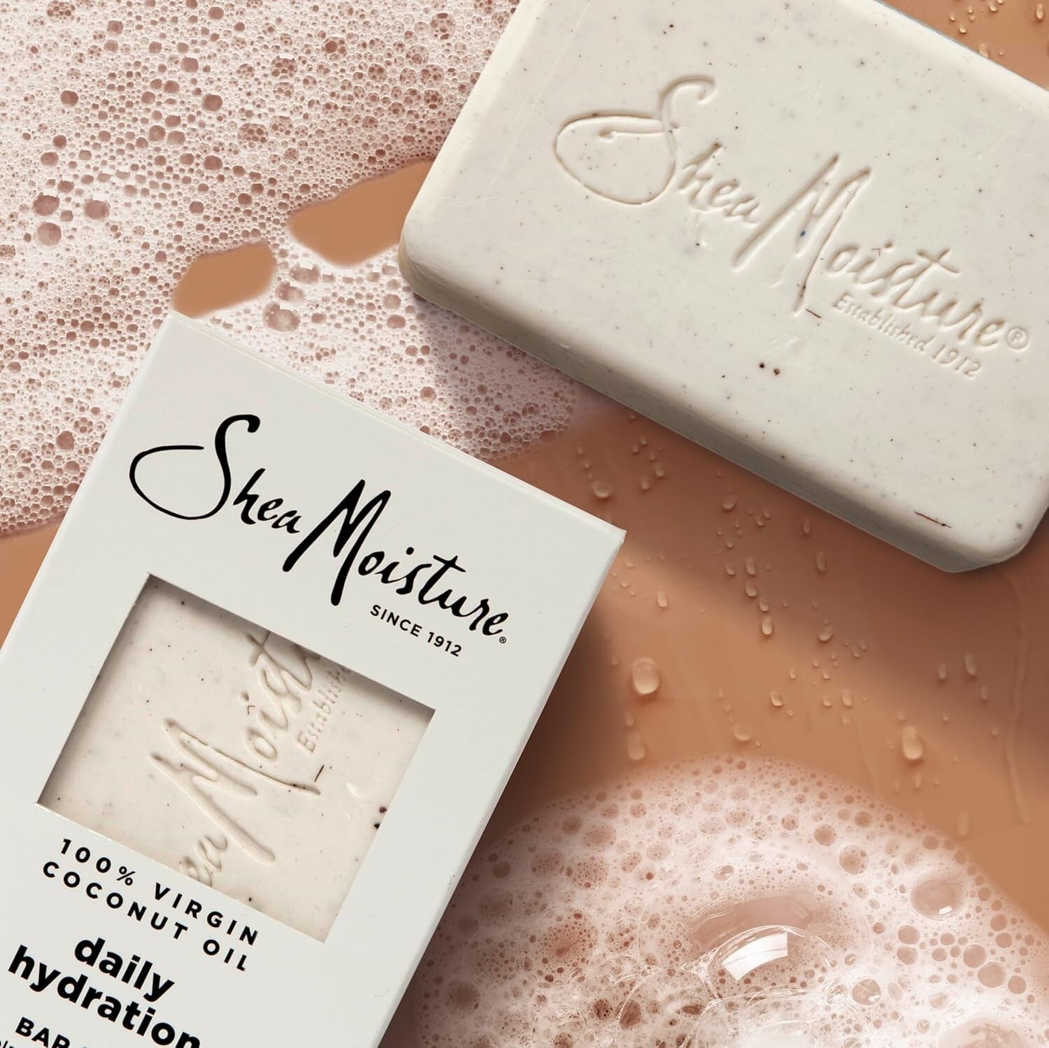 Natural Coconut Oil Soap Bars, 6 Pack - Nourishing Shea Butter & Acacia Senegal