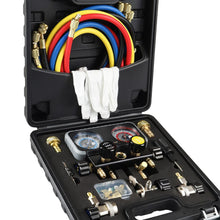 Load image into Gallery viewer, Automotive 4 Valve Manifold A/C Gauge Set – Complete with Essential Accessories