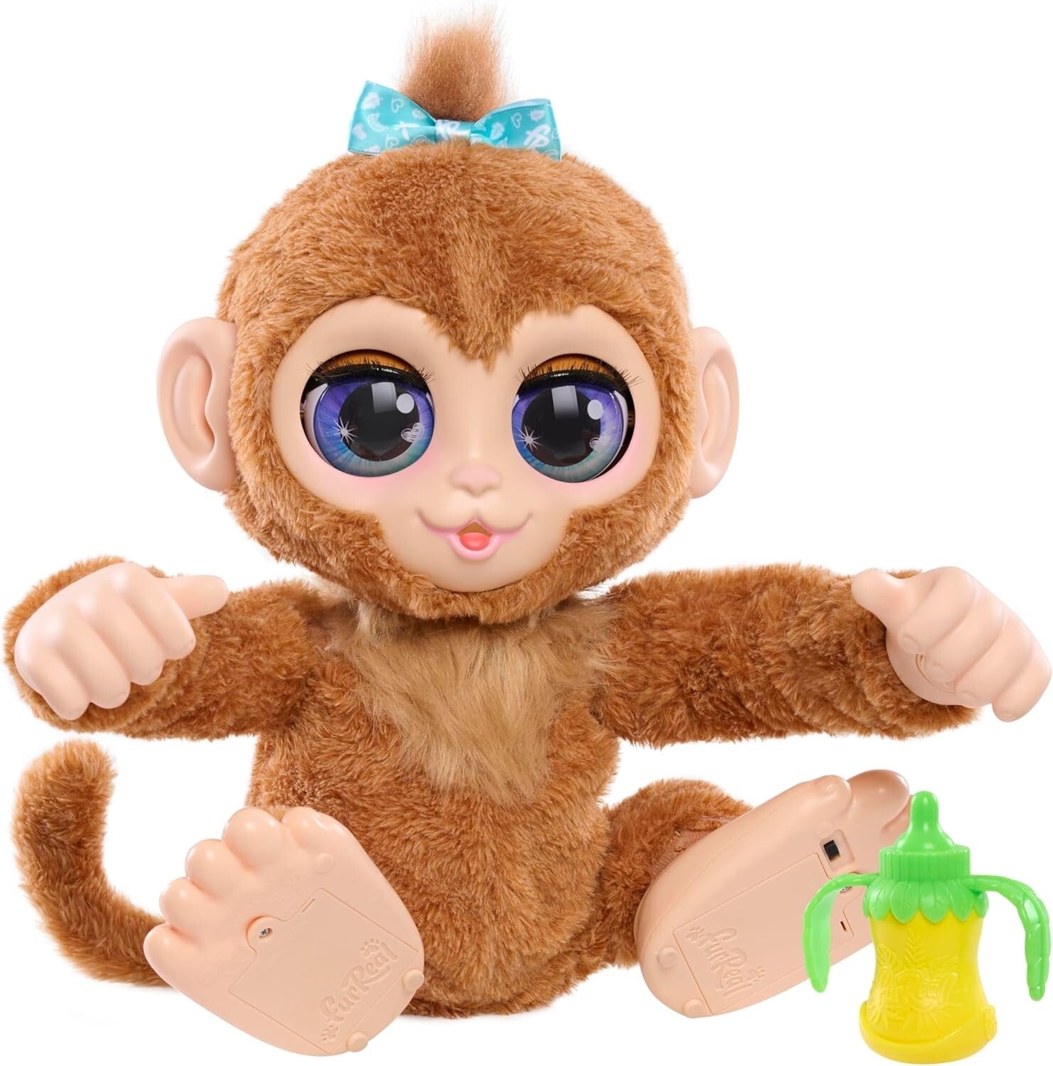 flipping furReal Peanut Monkey - 15-inch Interactive Plush for Imaginative Play