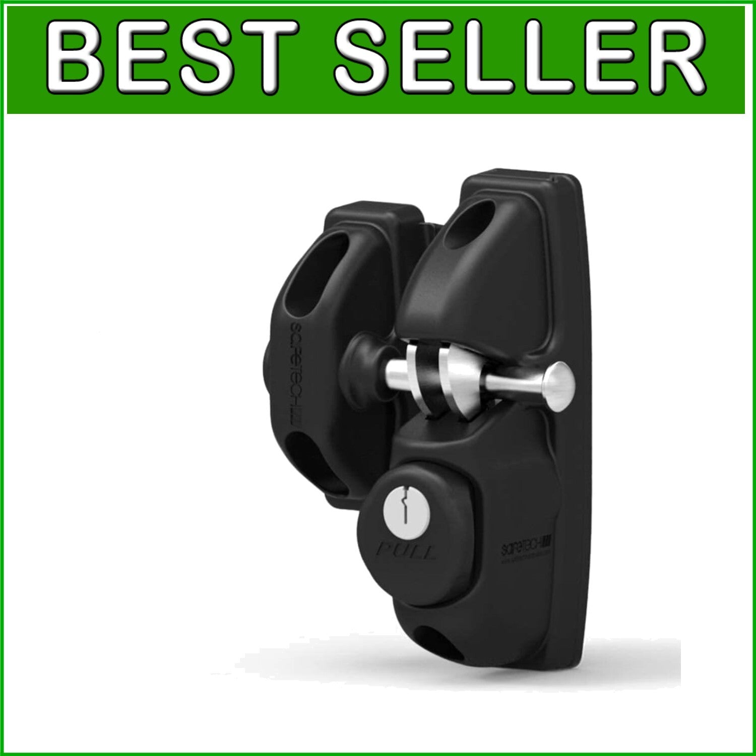 Durable Black Gravity Gate Latch with Adjustable Hooks for Convenient Access