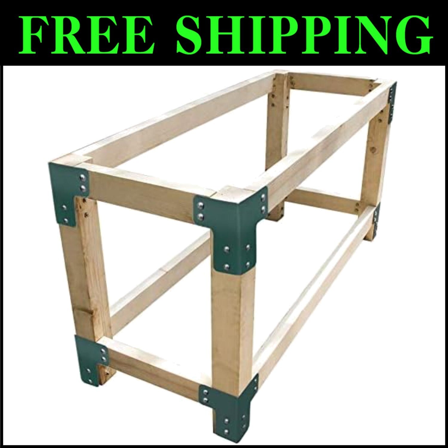 Sturdy 8 PCS Workbench Support Brackets - Easy Install for Custom Woodworking