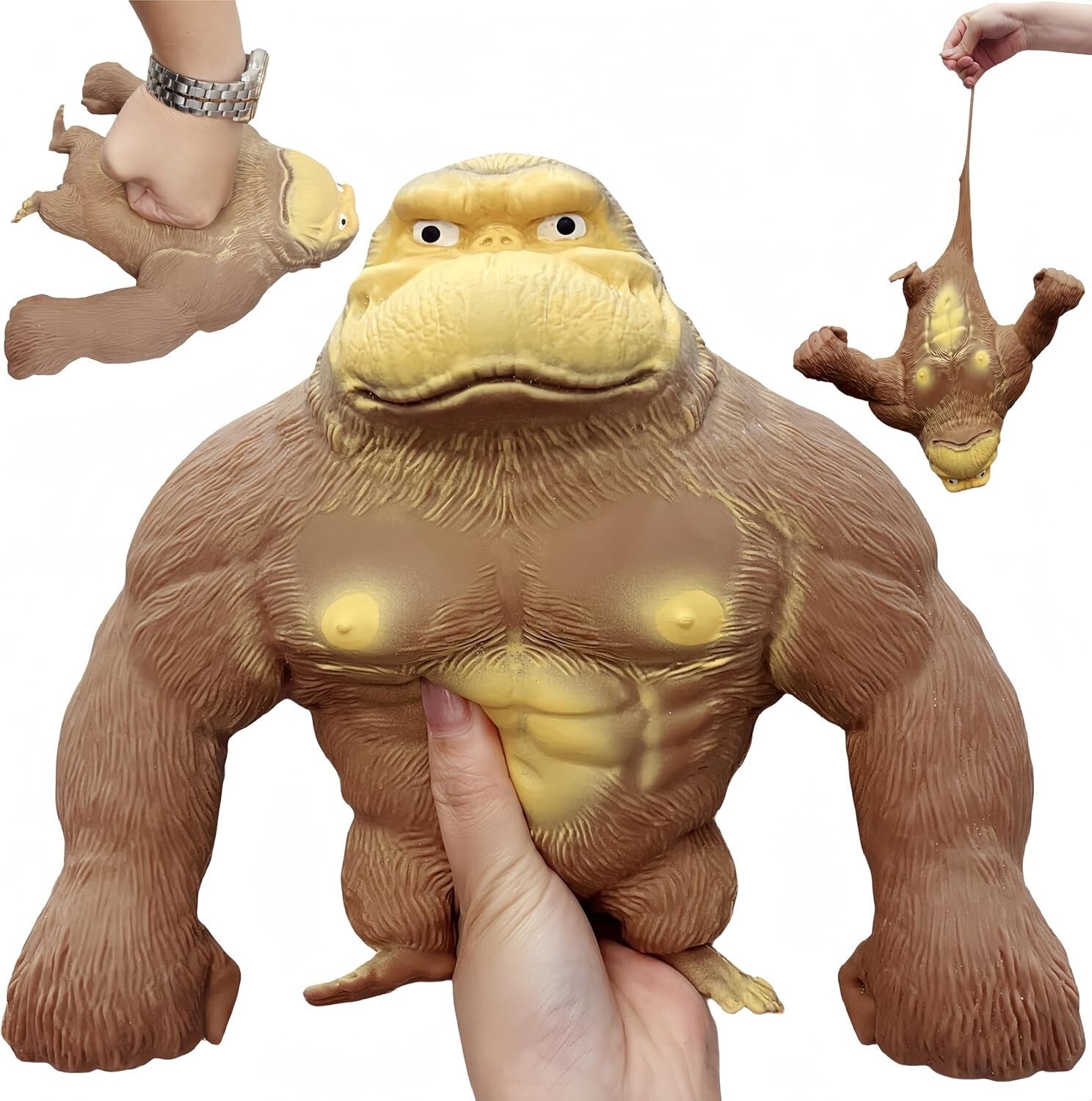 Versatile Squeeze Gorilla Toy for Stress Relief, Fun Play & Decorative Style