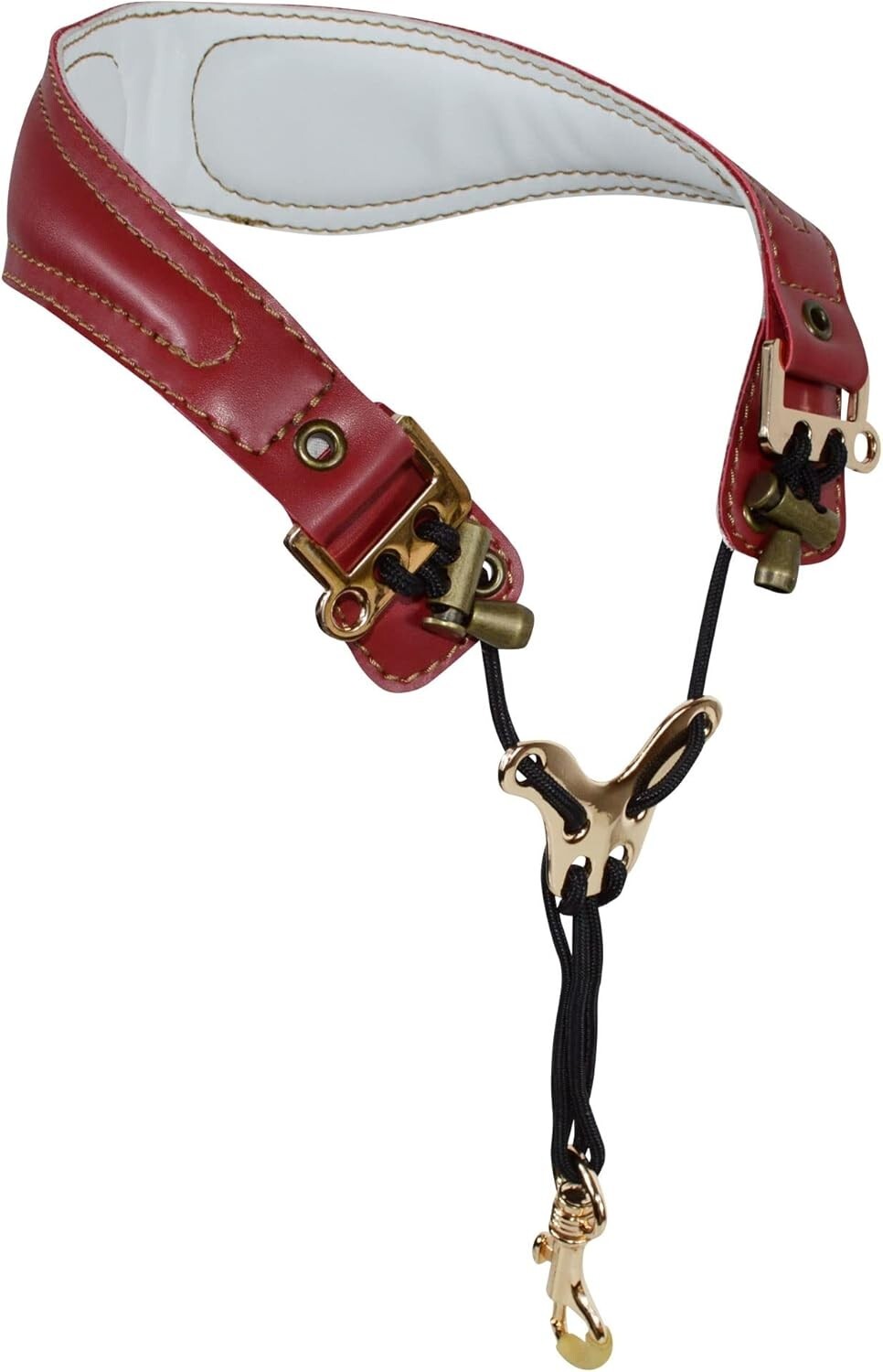 Elegant Leather Saxophone Neck Strap - Ergonomic and Breathable for Alto/Tenor