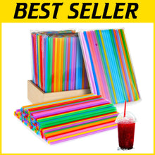 Load image into Gallery viewer, 3000 Pcs Colorful Long Disposable Straws - Perfect for Indoor and Outdoor Events
