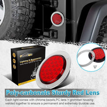 Load image into Gallery viewer, LED Waterproof Trailer Lights - 10 Pack 4" Round Lights for Brake &amp; Turn Signals