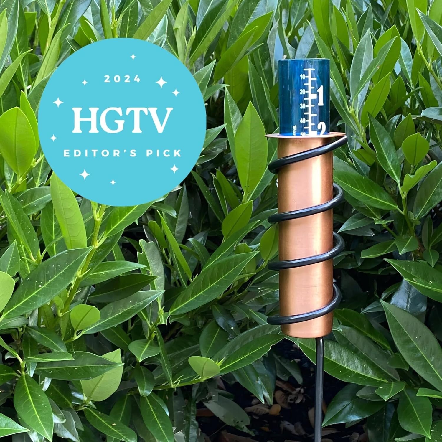 Durable Outdoor Rain Gauge with Shatterproof Tube - Copper Finish & Stable Mount