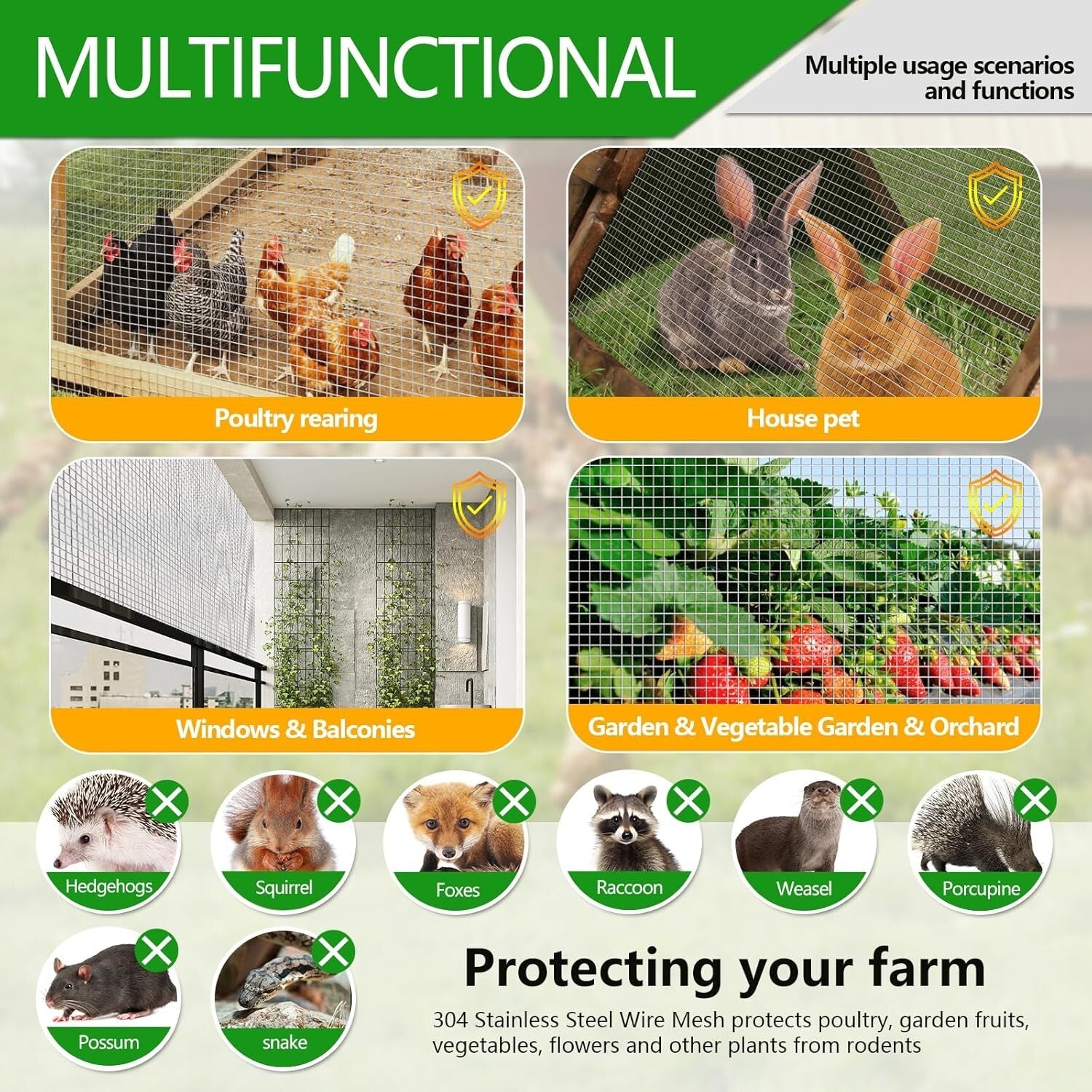 Flexible 304 Stainless Steel Wire Mesh - Essential for Garden and Home Projects