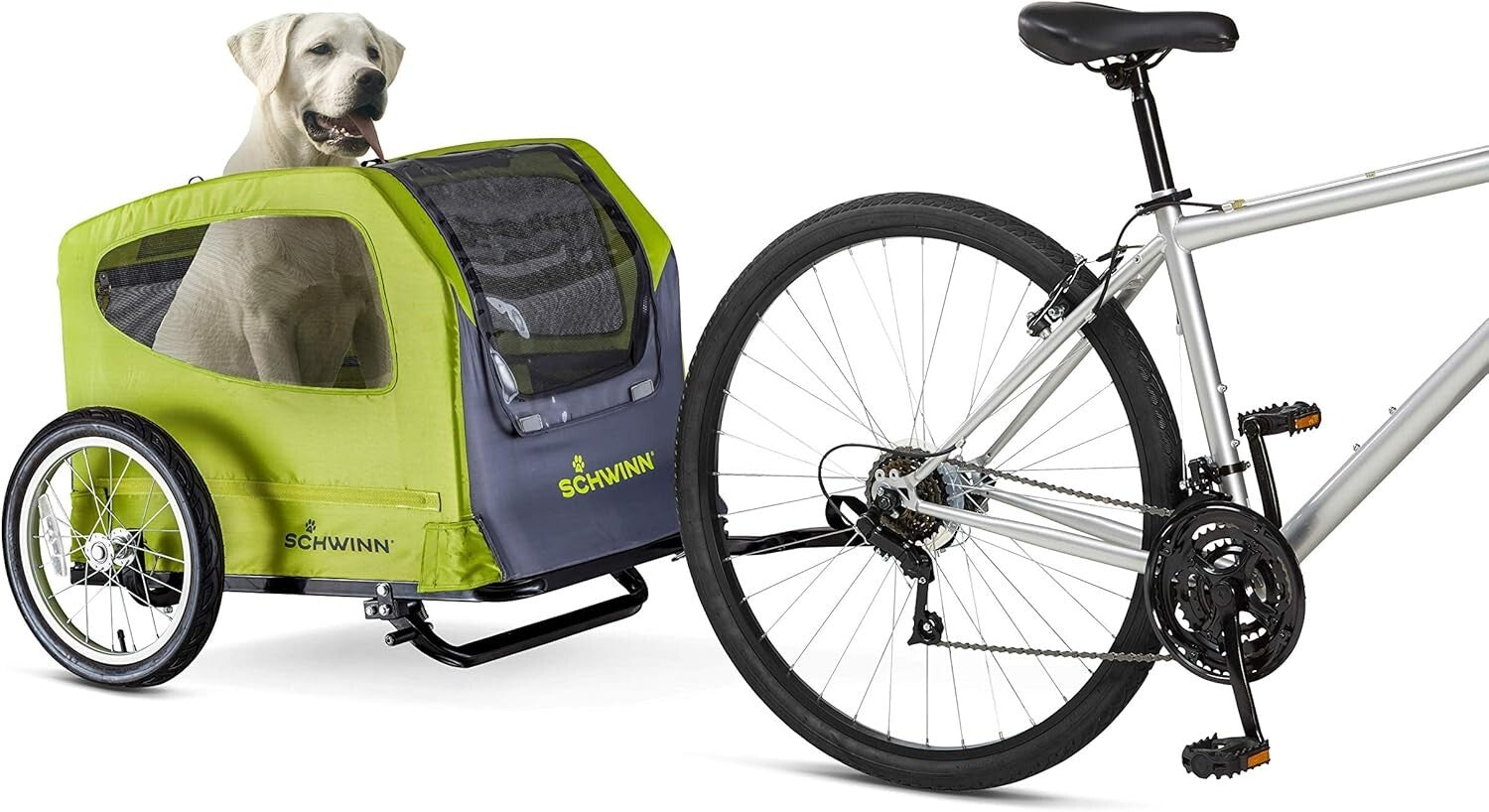 Comfortable Dog Trailer with Quick Release Wheel for Safe Biking Adventures