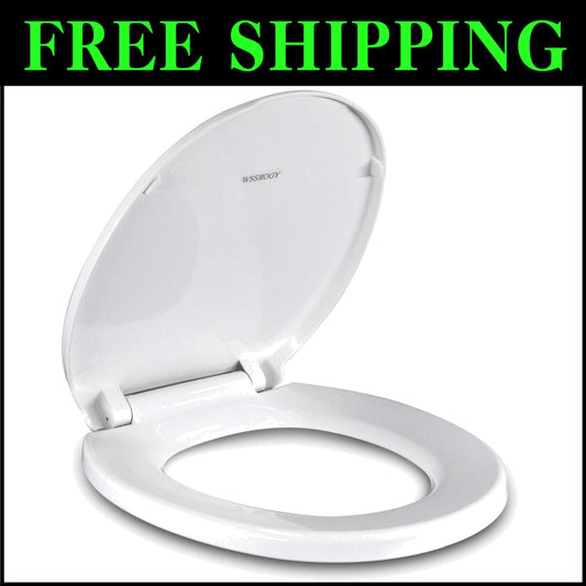 Stylish Quiet-Close Round Toilet Seat - Easy to Install with Eco-Friendly Design