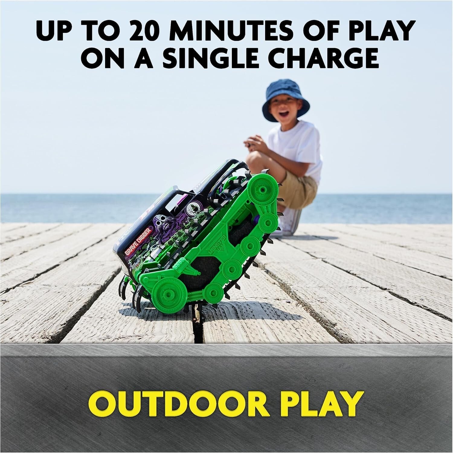 All-Terrain Grave Digger Trax RC Monster Truck - Fastest Outdoor Fun for Kids