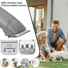 Load image into Gallery viewer, Professional 30 Blade Dog Grooming Clipper - Titanium &amp; Stainless Steel Combo