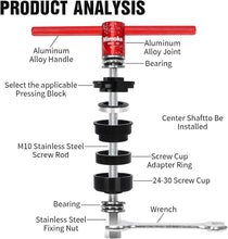 Load image into Gallery viewer, Versatile Aluminum Bicycle Press Tool - Install BB73/BB86/BB30 Bottom Brackets