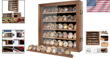 Load image into Gallery viewer, Elegant Military Challenge Coin Display Case with Toughened Glass &amp; Shelves