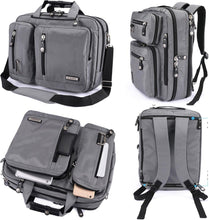 Load image into Gallery viewer, Versatile 18.4 Inch Convertible Laptop Briefcase Backpack &amp; Messenger Bag