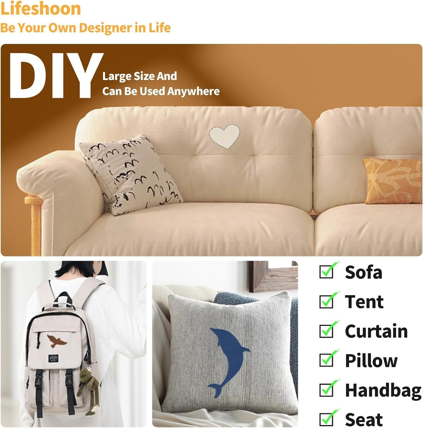 Durable Self-Adhesive Fabric Patch, 35x79 in Blue Grey - Quick Furniture Repair