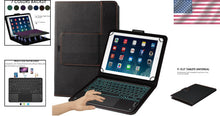 Load image into Gallery viewer, 7-Color Backlit TouchPad Keyboard Case for 9-11” Tablets – Wireless Convenience
