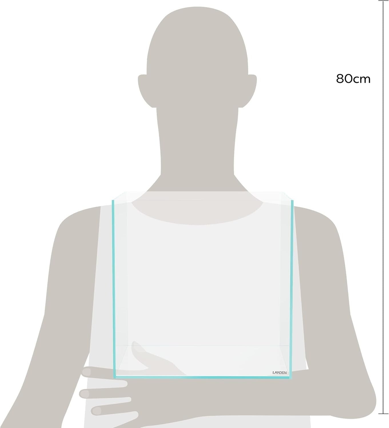 Sleek 36C 11.5 Gallon Rimless Aquarium - Low Iron Glass with Seamless Edges