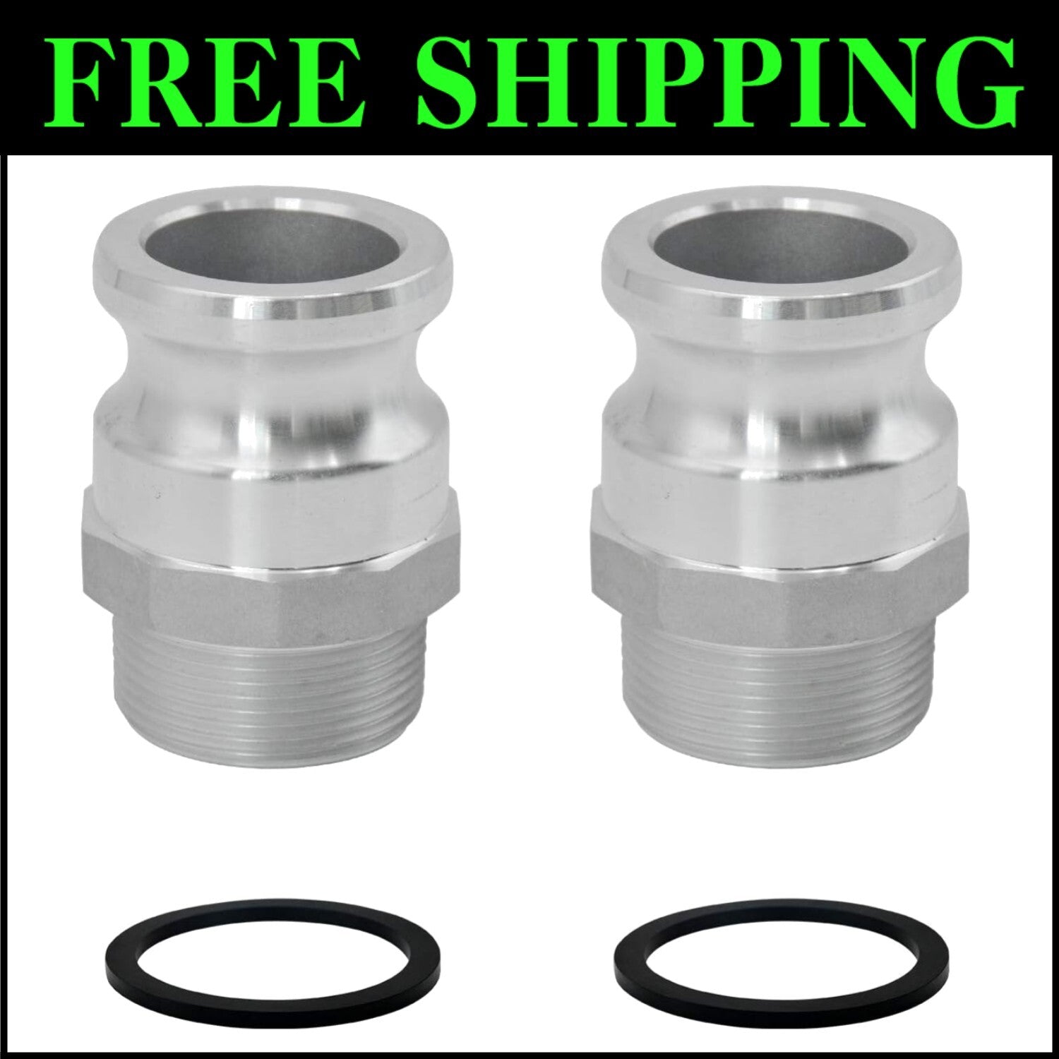 4-Inch Aluminum Camlock Hose Fittings Set - Quick Disconnect & Gaskets Included