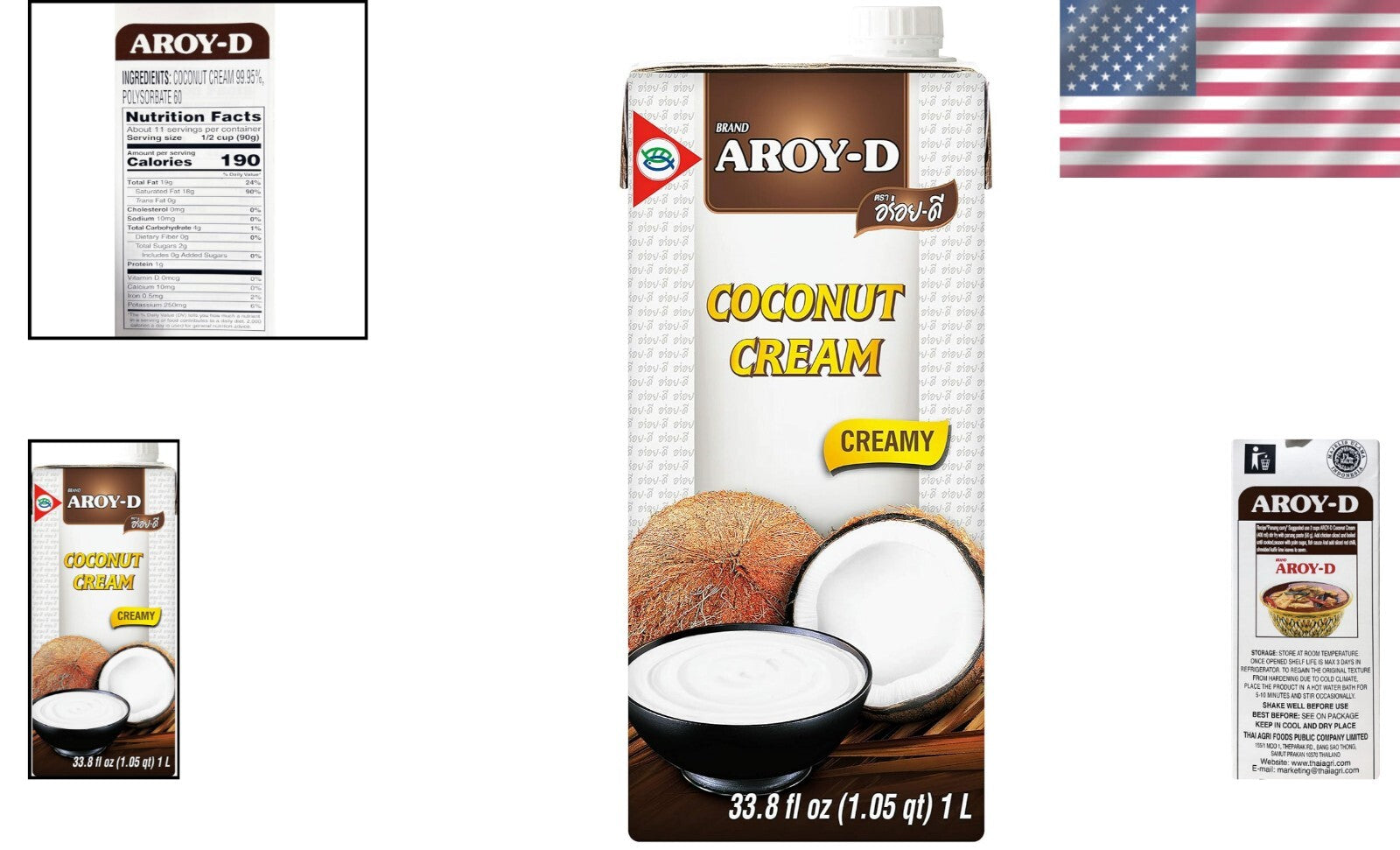 Versatile 33.8 Fl Oz Coconut Cream 6-Pack for Rich Culinary Creations