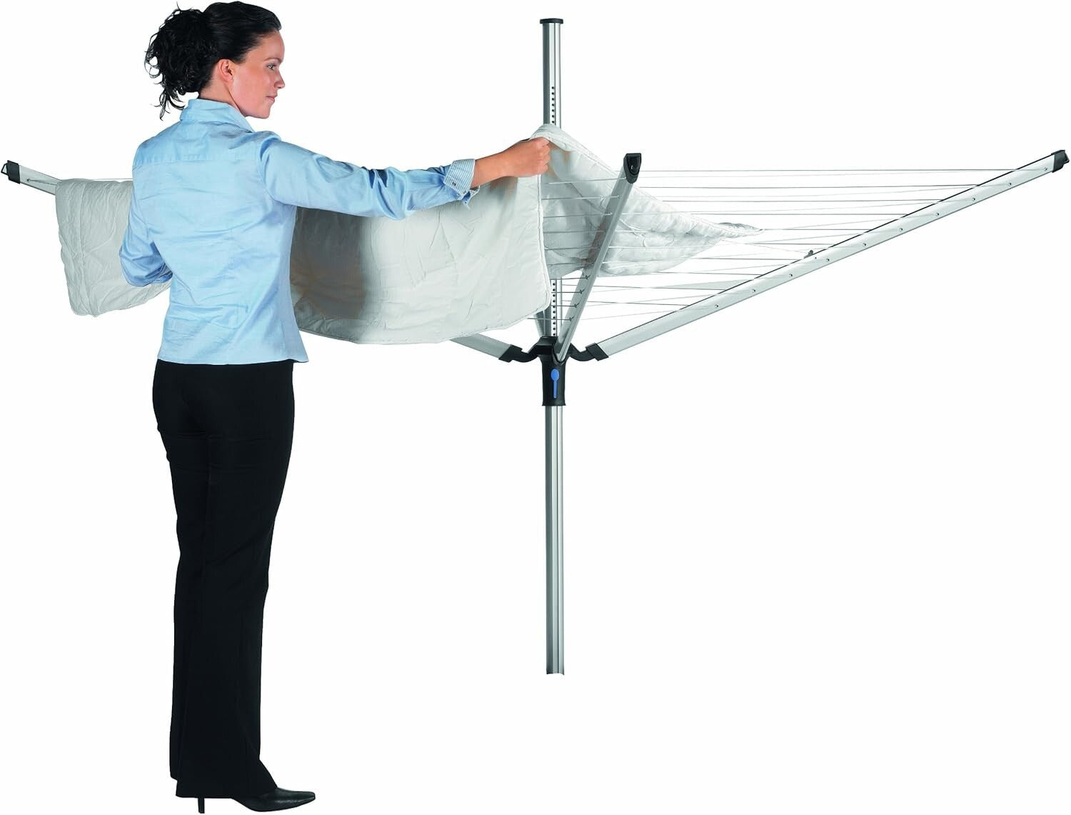 Versatile Folding Clothes Drying Rack with Clothespins and Protective Cover