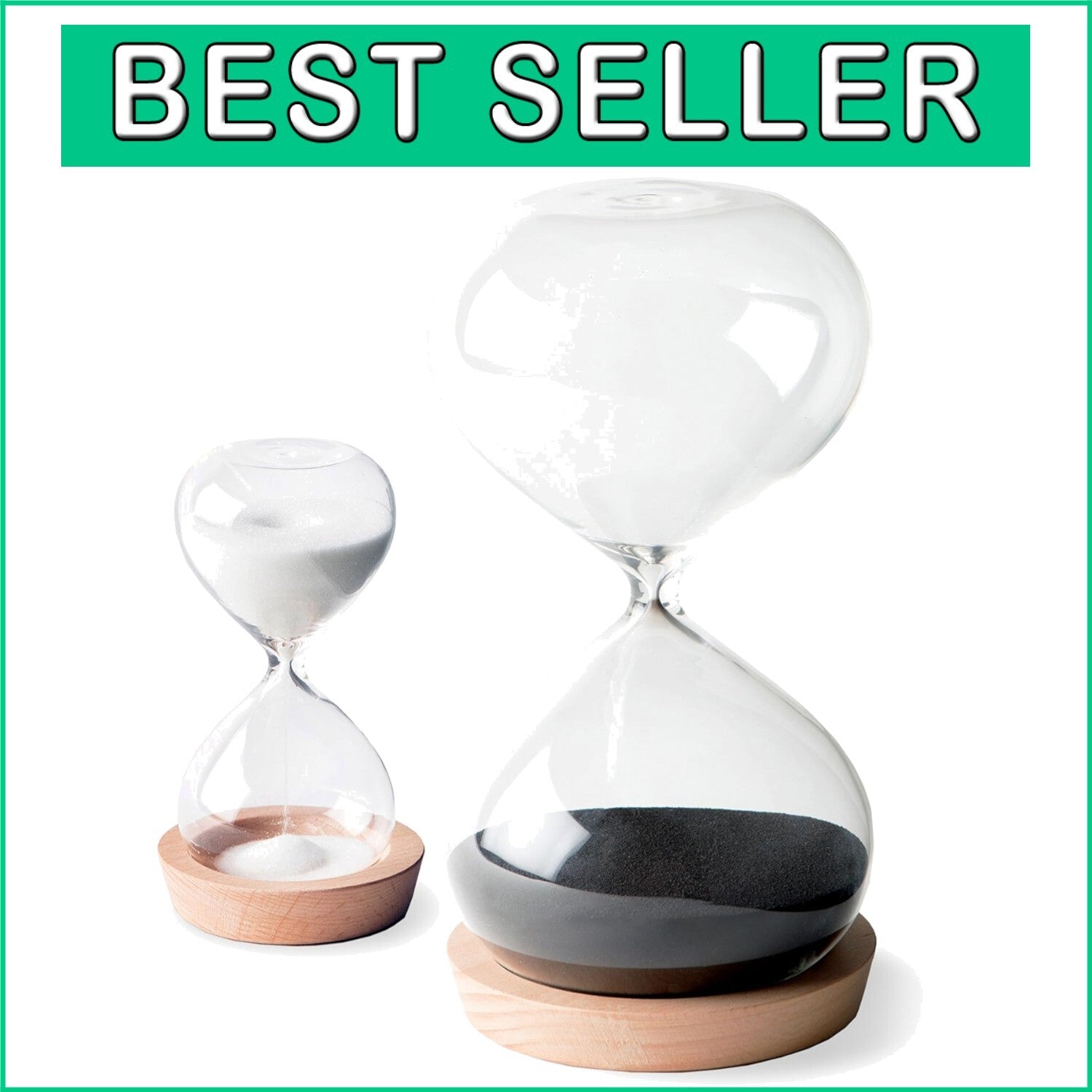 Elegant 30-Minute & 5-Minute Hourglass Sand Timer Set for Enhanced Productivity