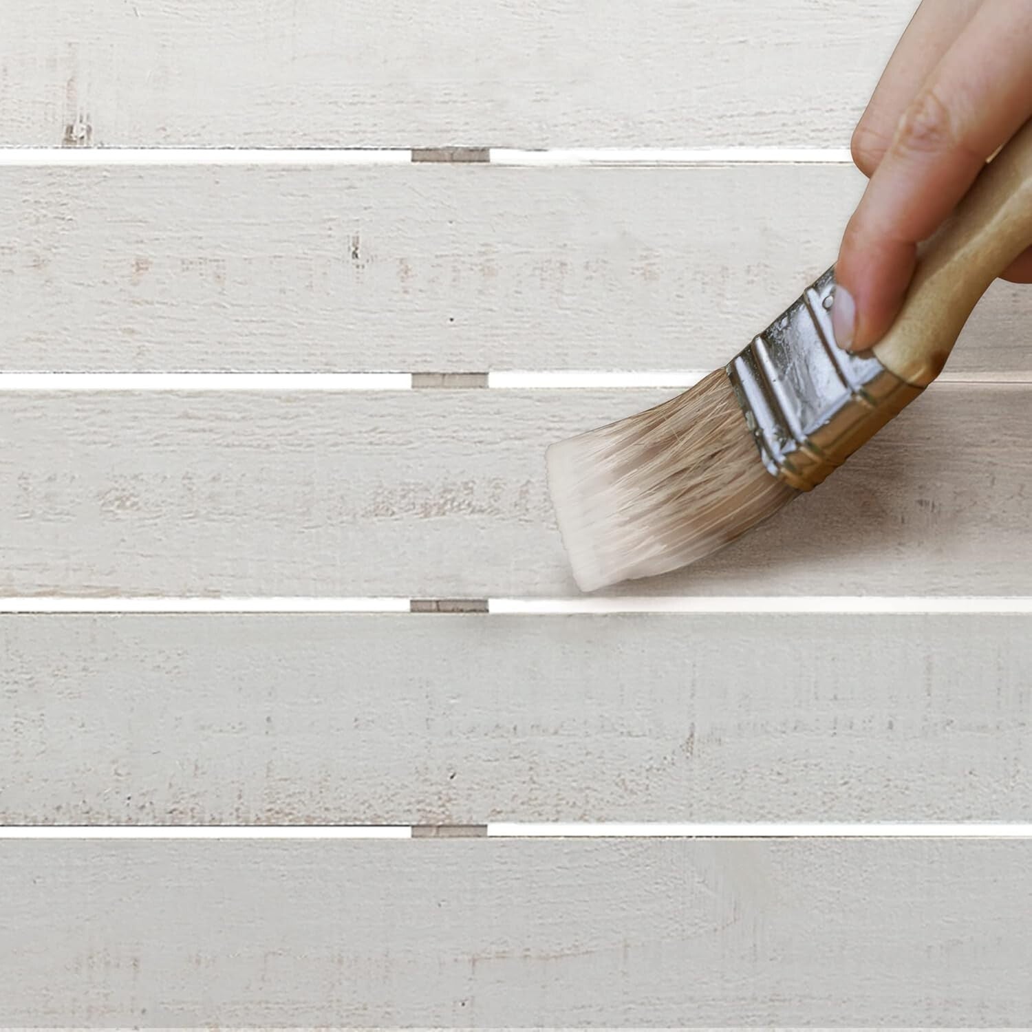 Rustic 18'' Farmhouse Wall Clock - Large White Wood Decor for Living Space