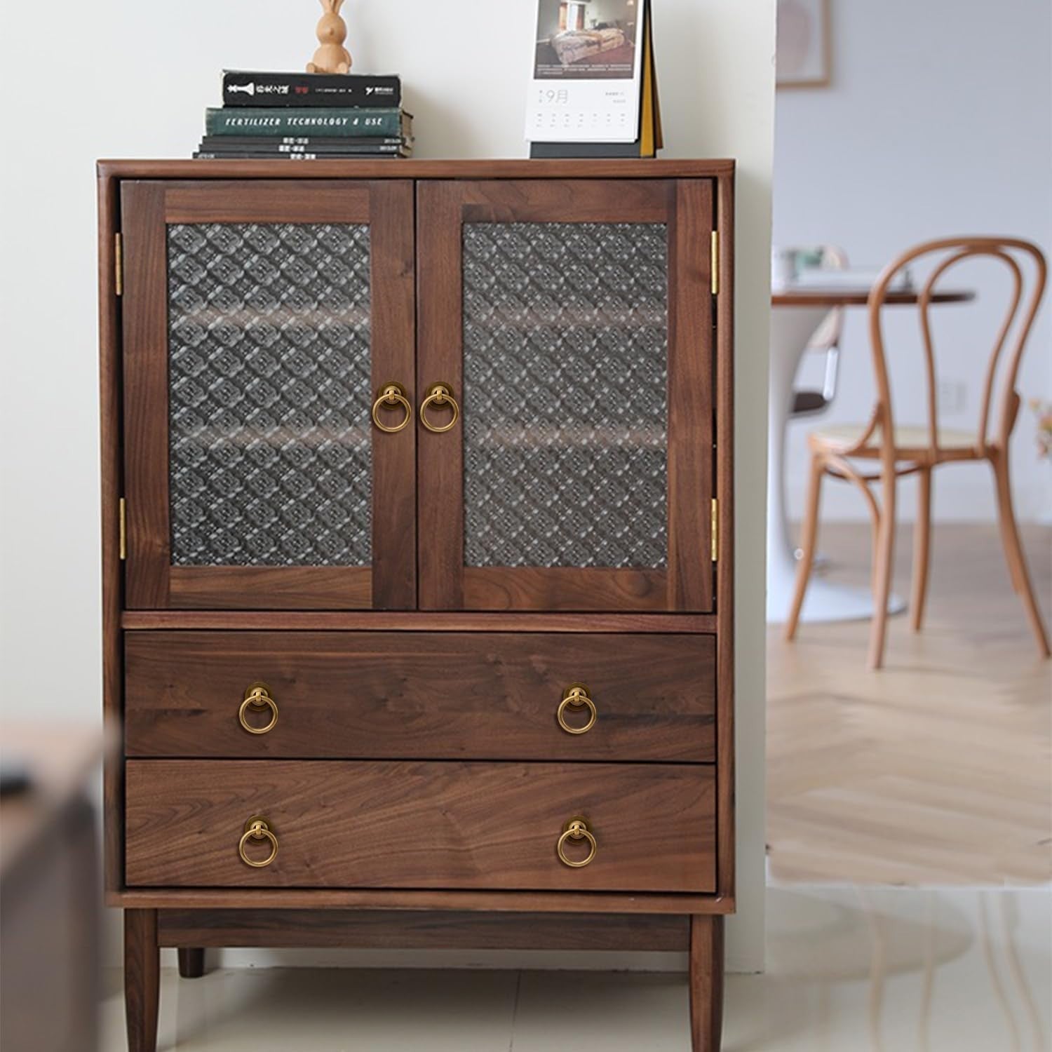 12 Elegant Antique Brass Ring Pulls for Cabinets - Effortless Installation