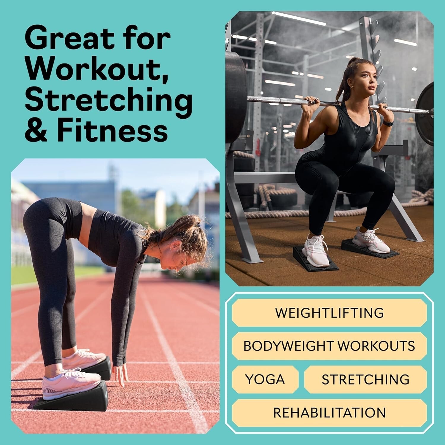 Calf Stretcher & Squat Wedge Block - Innovative Exercise Solution for All Levels