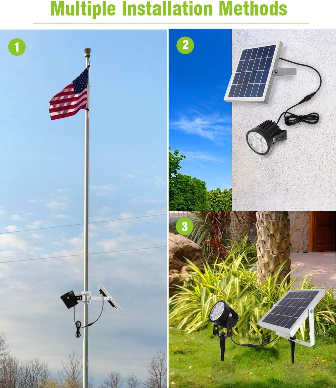 Durable Solar Flag Light with Dual Brightness for Enhanced Outdoor Visibility