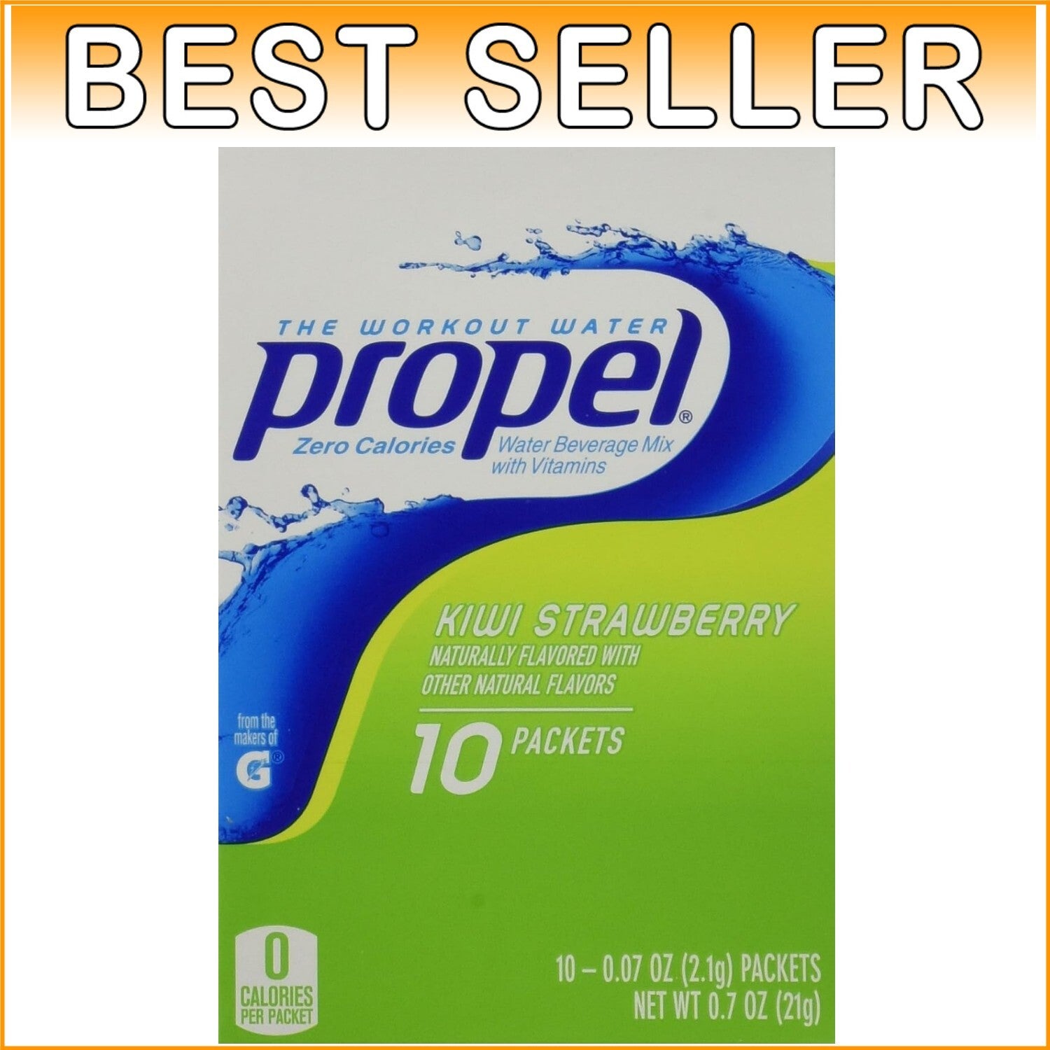 6-Pack Kiwi Strawberry Propel Powder Stick Packs - Flavorful Hydration Easy