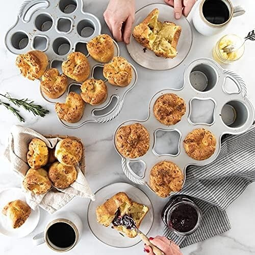 Versatile 6-Cup Popover Pan - Ideal for Holiday Baking & Special Occasions