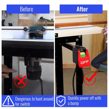 Load image into Gallery viewer, Effortless Emergency Stop Switch: 110V Router Table Solution with 2 Pack Option