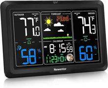 Load image into Gallery viewer, Atomic Clock Outdoor Thermometer &amp; Humidity Monitor - Stylish Home Essential